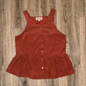 Listicle Rust Button-Up Top